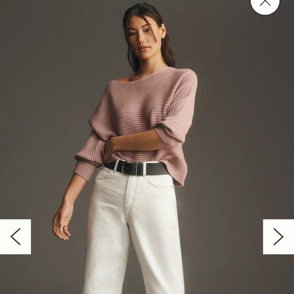 ANTHROPOLOGIE Asymmetrical Crop Sweater - Picture 3 of 14